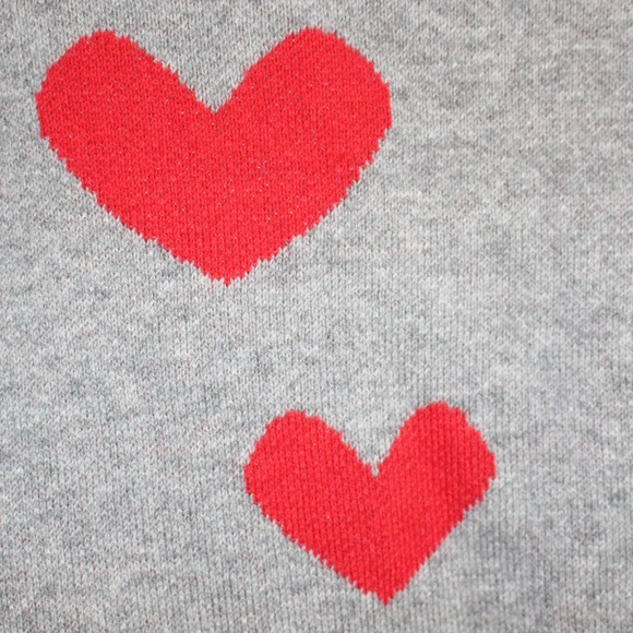Driftwood Jeans Heart Intarsia Cardigan Sweater- Grey Heart - Picture 6 of 13